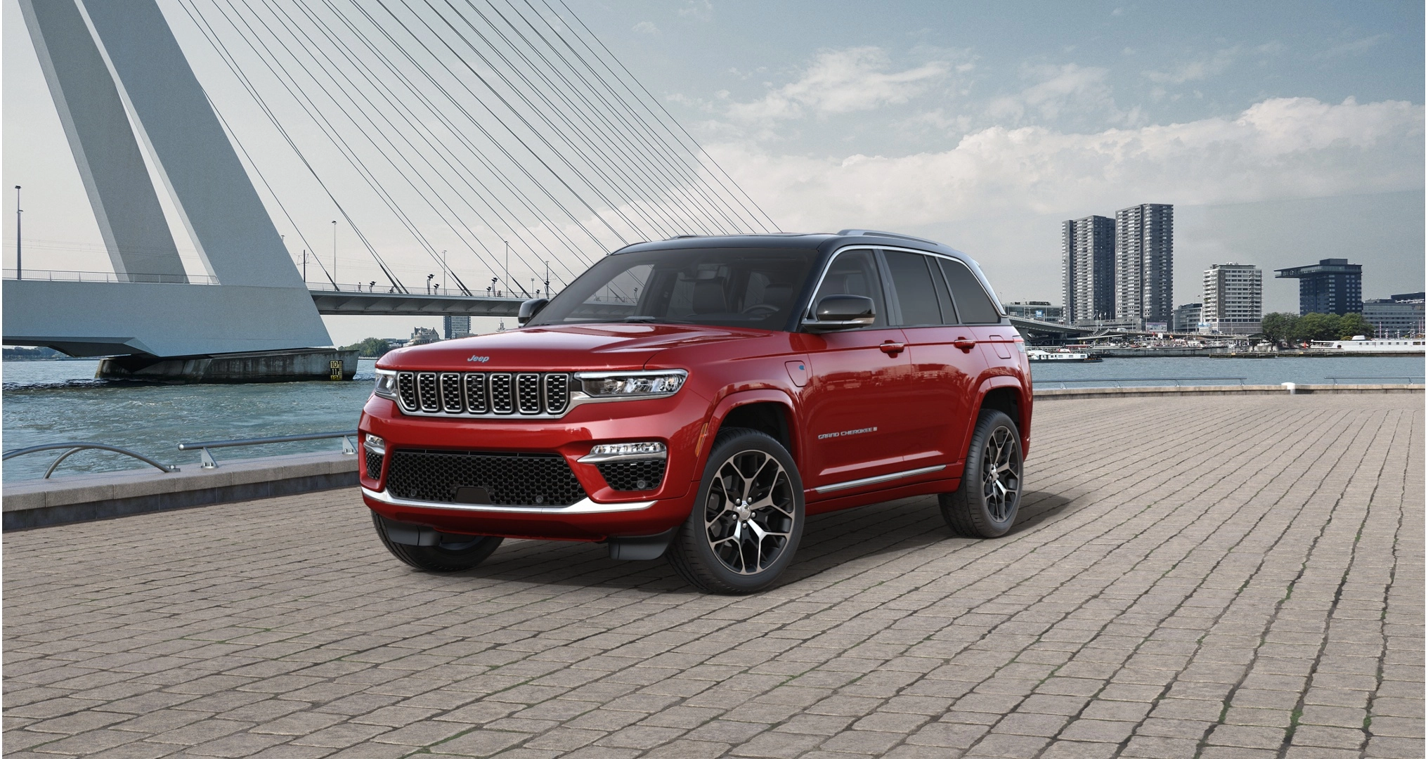 Jeep Cherokee Rot vor HAfen